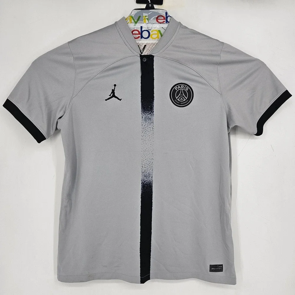 Paris‎ Saint-Germain Jersey Mens Large Stadium Away Gray Dri Fit Football Shirt